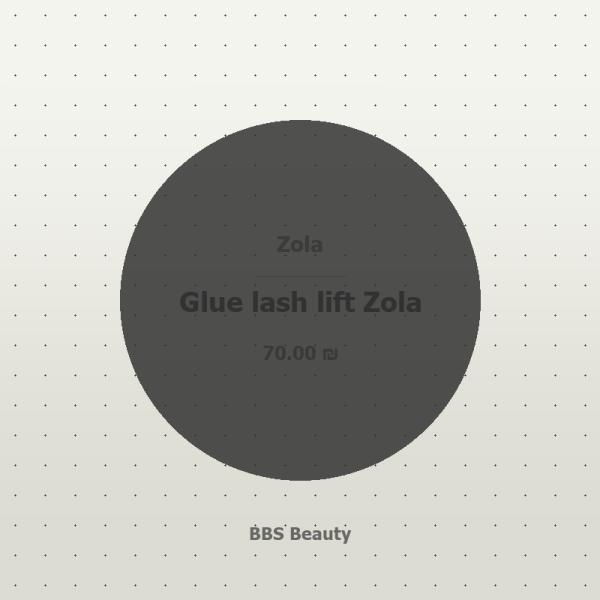 Glue lash lift Zola